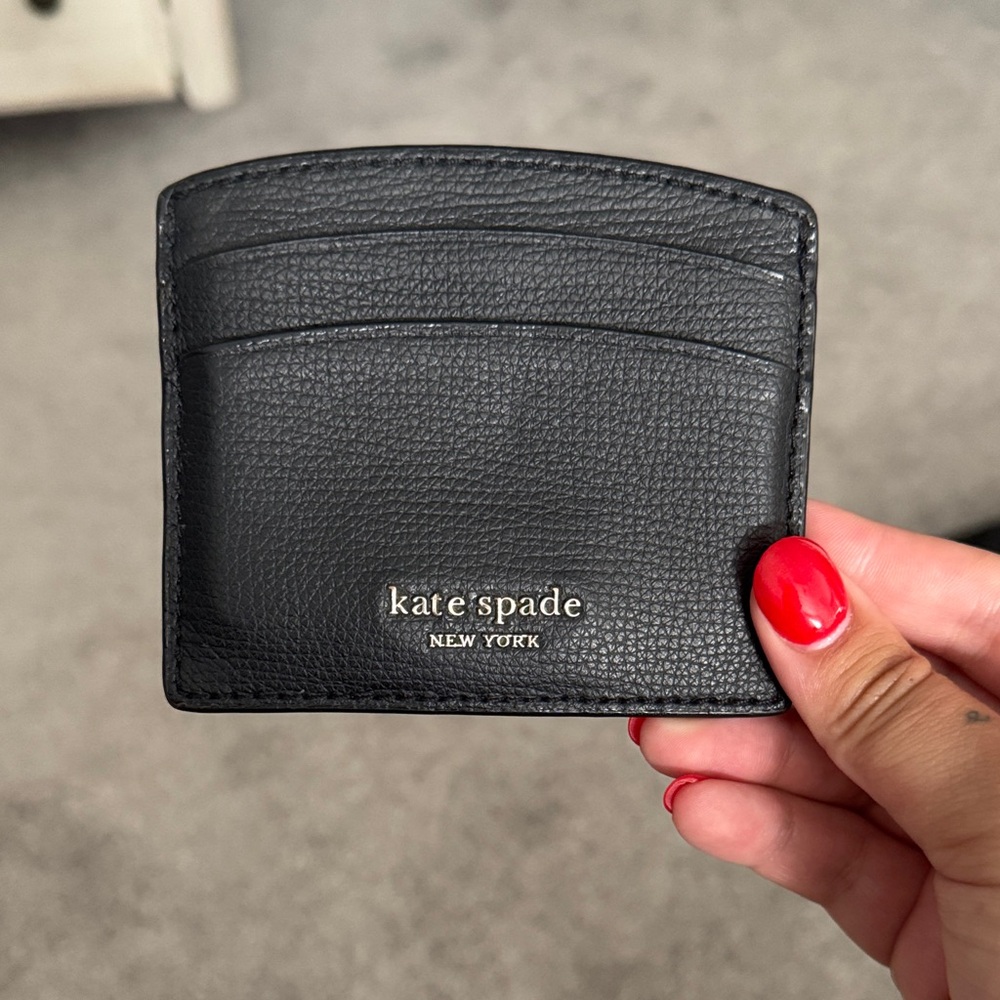 Kate Spade Black Leather Card Holder